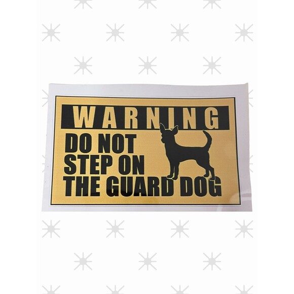 Charming and Funny Guard Dog Chihuahua Decal - Ideal for Laptops, Vehicles - Picture 4 of 5